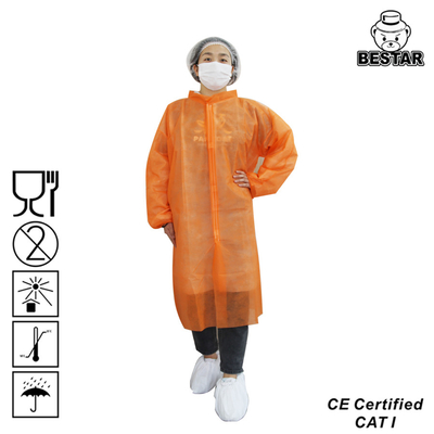 Oddychający jednorazowy płaszcz laboratoryjny w rozmiarze Plus SPP 35g / M2 dla przemysłu higienicznego